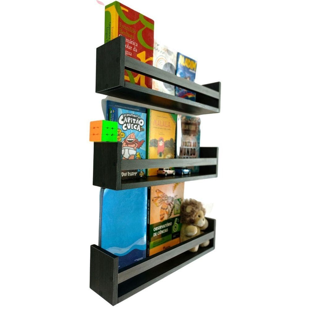 3 Prateleiras Livros Brinquedos Infantis Estante Revisteiro