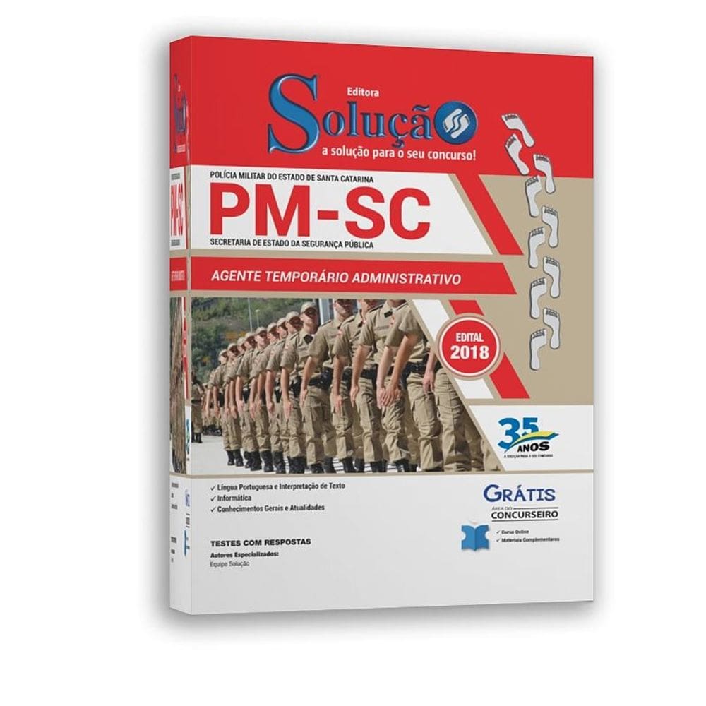 Apostila Agente Temporário Administrativo Pm Sc