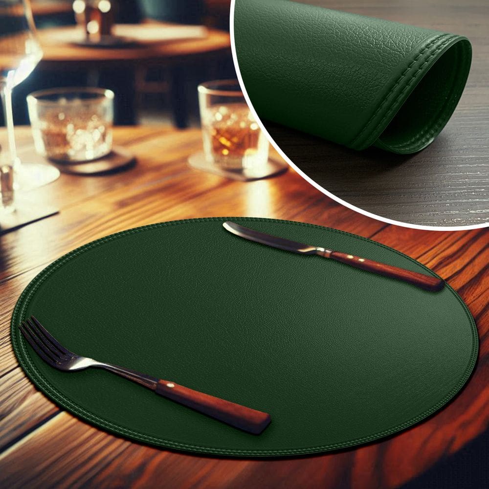 8 Jogo Americano Dupla Face Sousplat lux Couro PVC Lagoa Vd