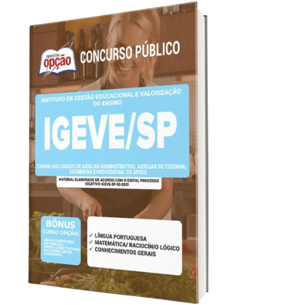 Apostila Igeve Sp Auxiliar Administrativo Auxiliar Cozinha