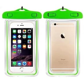 Capa Bolsa Celular A Prova D`água Proteção Verde Claro