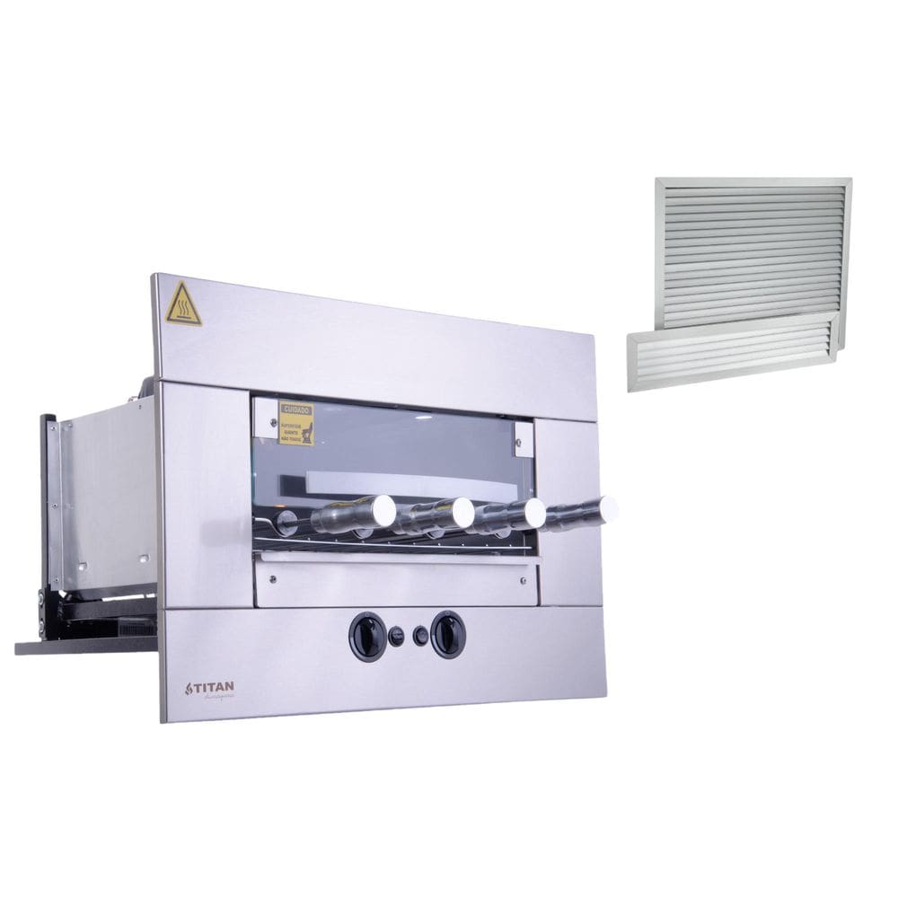 Churrasqueira A Gás 4 Espetos Titan Gn 220V + Venezianas