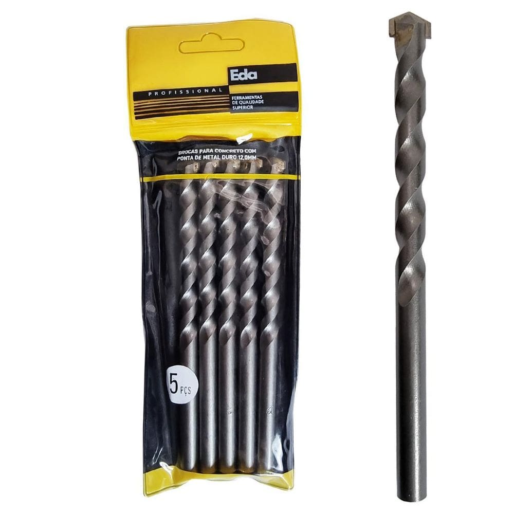 Broca 12mm Vídea Concreto - 5 Unidades