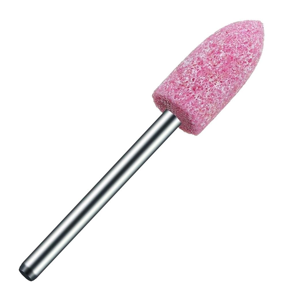 Ponta Montada 8Mm Rebolo Abrasivo Rosa Para Micro Retíficas