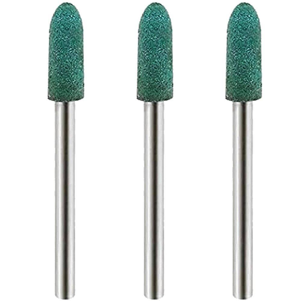 Kit 3 Ponta Montada 5Mm Borracha Cônica Micro Retifica 3Mm