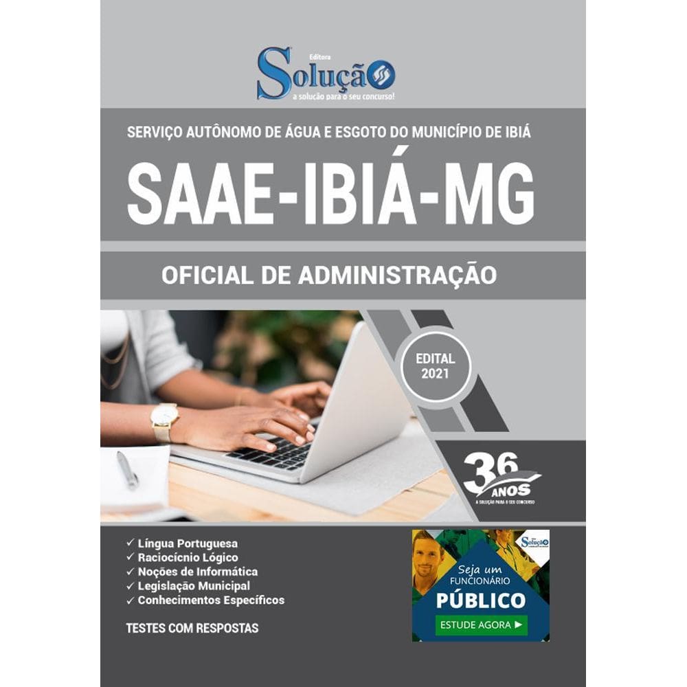 Apostila Concurso Saae Ibiá Mg - Oficial De Administração