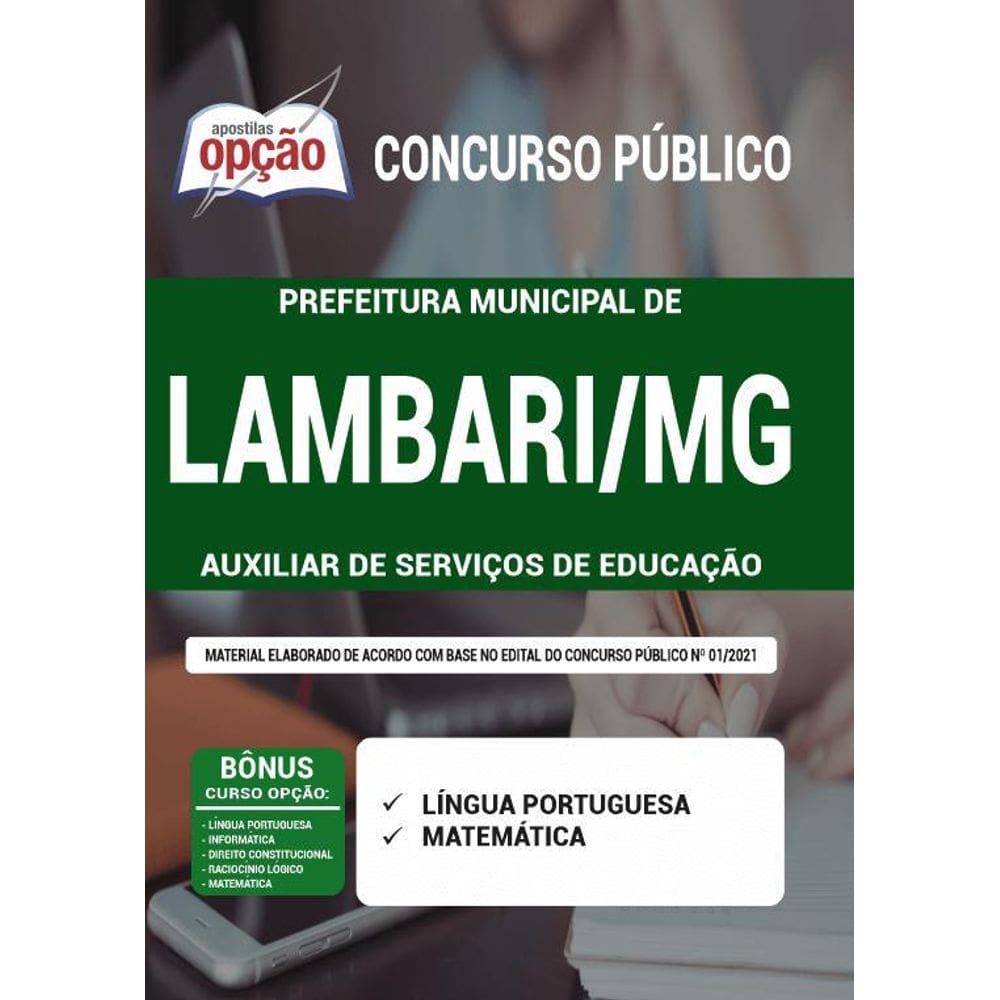 Apostila Lambari Mg - Auxiliar De Serviços De Educação