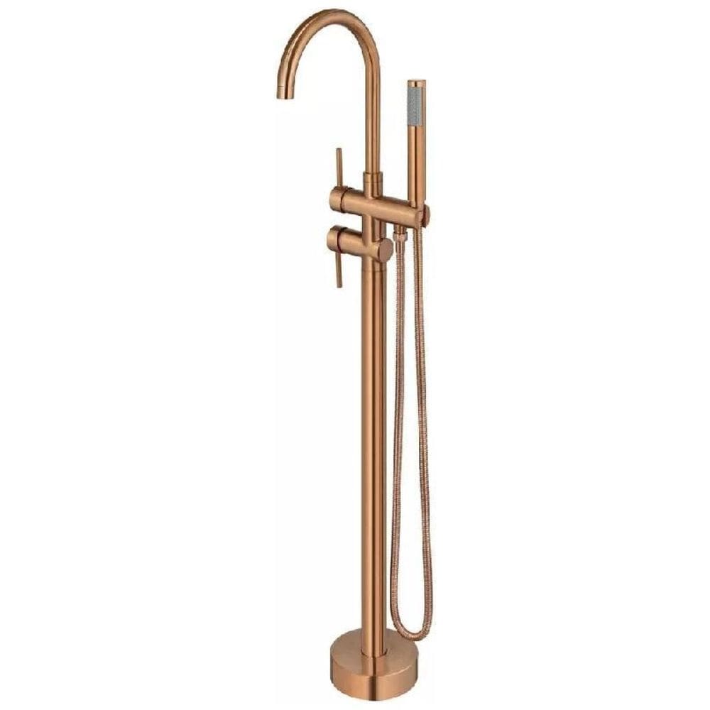 Torneira Monocomando De Piso Para Banheira C Ducha - Dourado