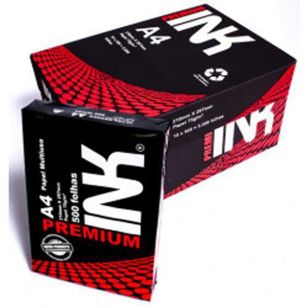 Papel A4 500 Folhas Ink Premium 75Gr 210X297Mm