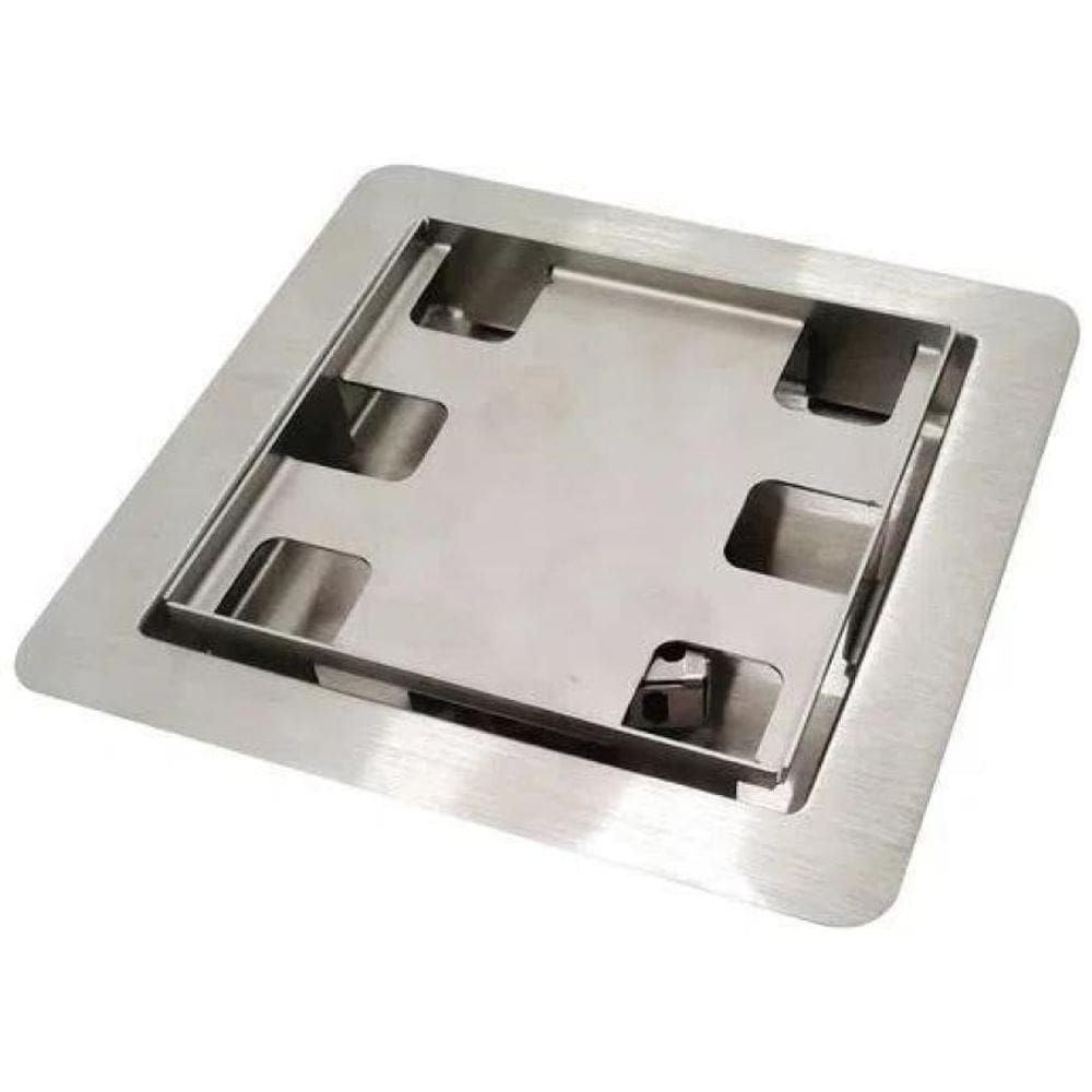 Ralo Quadrata Invisivel 10X10 Cm Tampa Oculta Base Inox Ri10