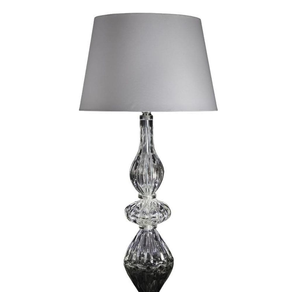 Abajur Em Cristal Murano Transparente 43cm São Marcos 110V