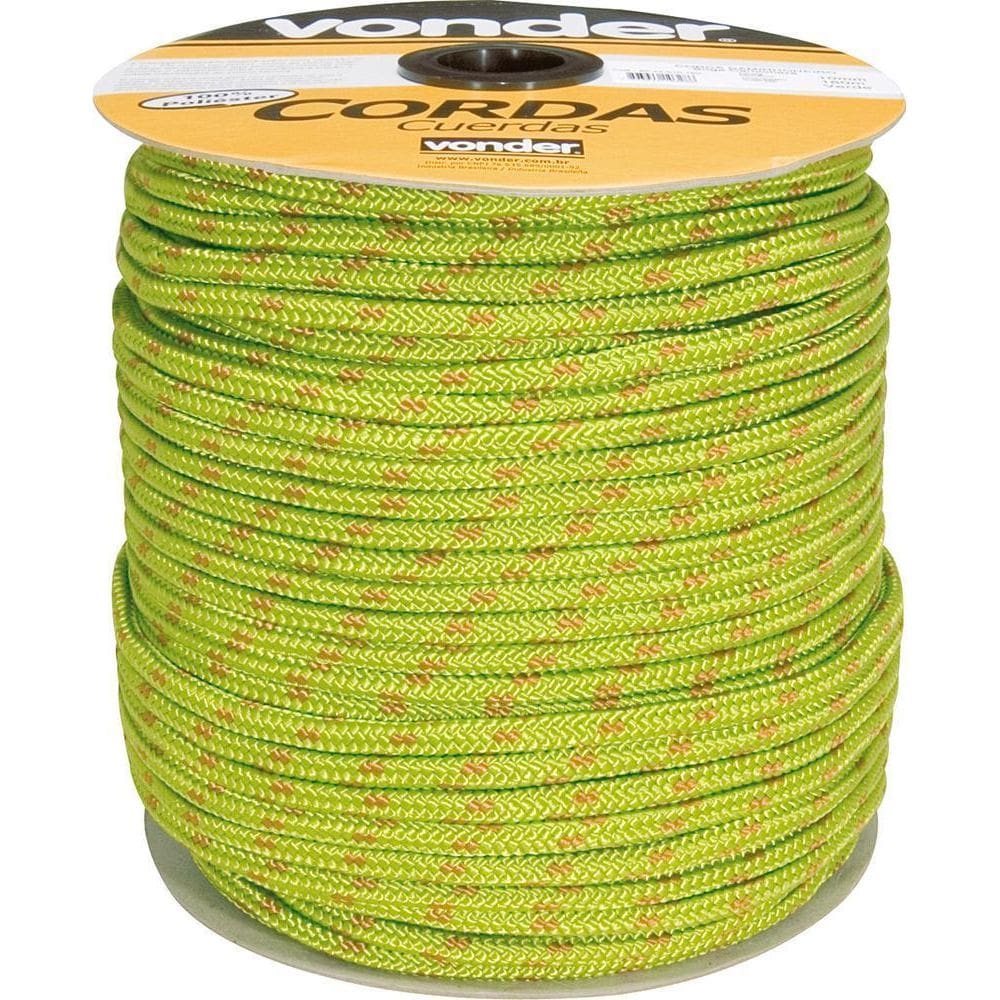 Corda Multifilamento Trançada 10,0Mm 11,0Kg 147 Metros Verde