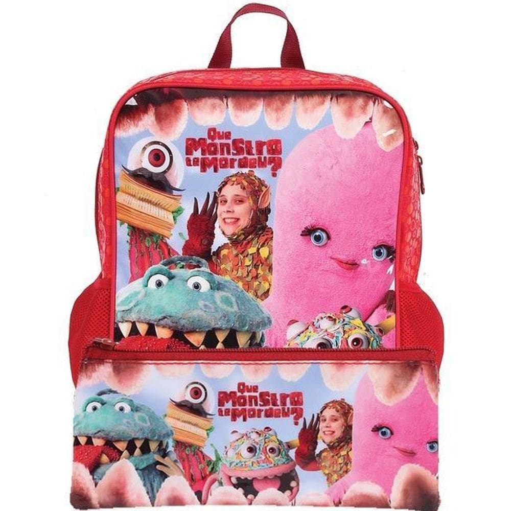 Kit Mochila Costas E Estojo Escolar Que Monstro Te Mordeu