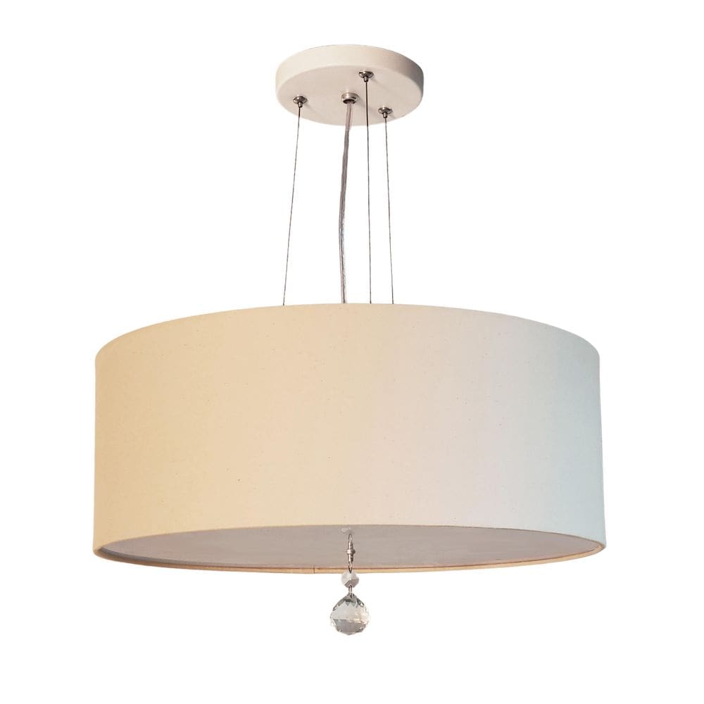 Lustre Pendente Com Cristal Cúpula Cru 50X15 3E27