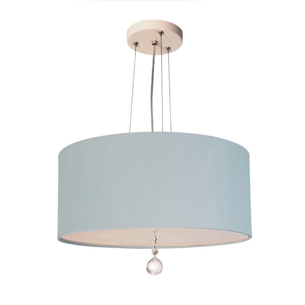 Lustre Pendente Com Cristal Cúpula Azul 30X15 2E27