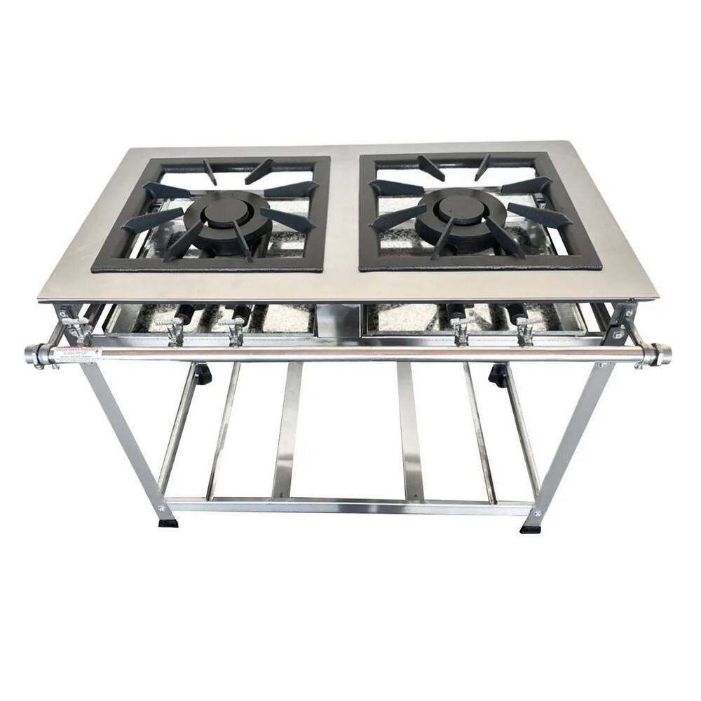 Fogão 2 Bocas Leona 40x40 P8 Inox