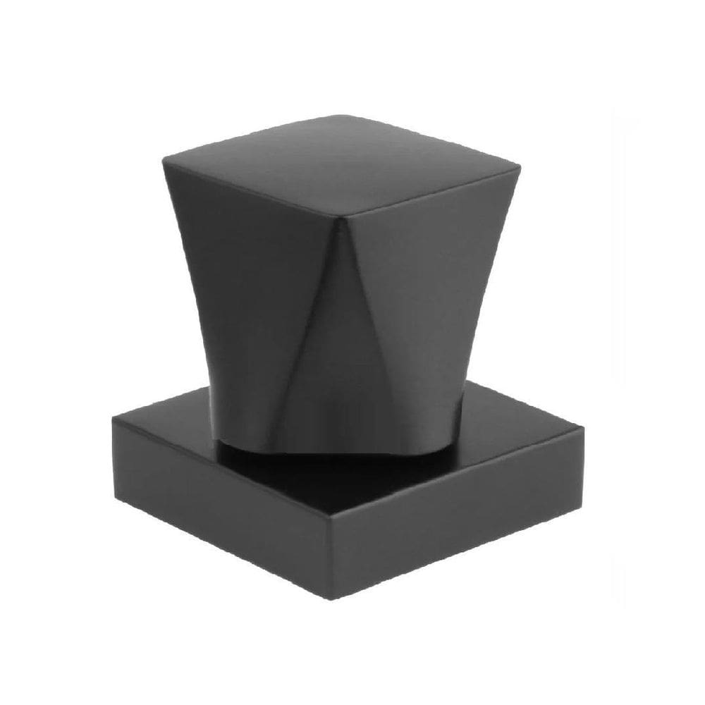 Acabamento Registro Quadrado Metal Abaulado Para Deca Preto
