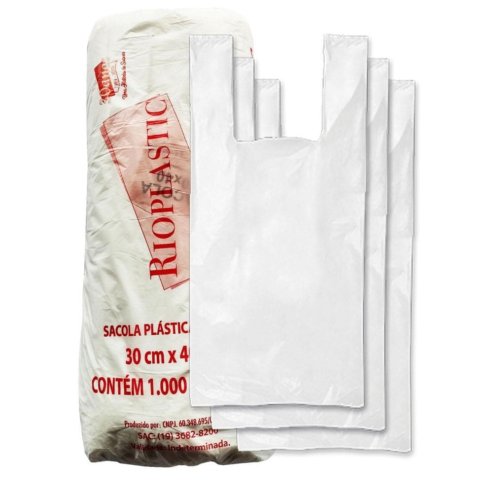 Kit Sacola Branca 1000 25X35 + 1000 30X40 + 1000 40X50