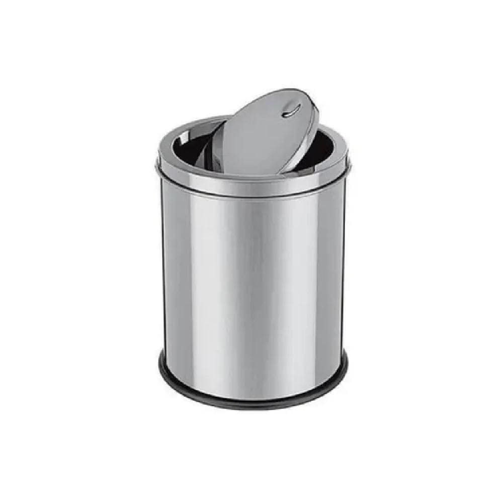 Lixeira Em Inox Com Tampa Basculante 5L Elegância Higiene E Praticidade