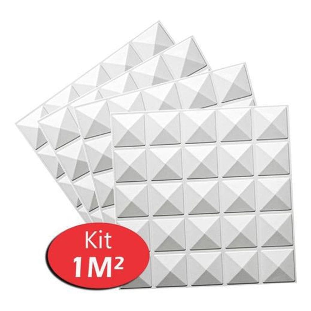 Placas Decorativas 3D M Revestimento Paredes Teto Piramidal