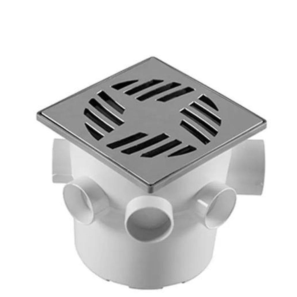 Caixa Sifonada Cromada Quadrada 15X15