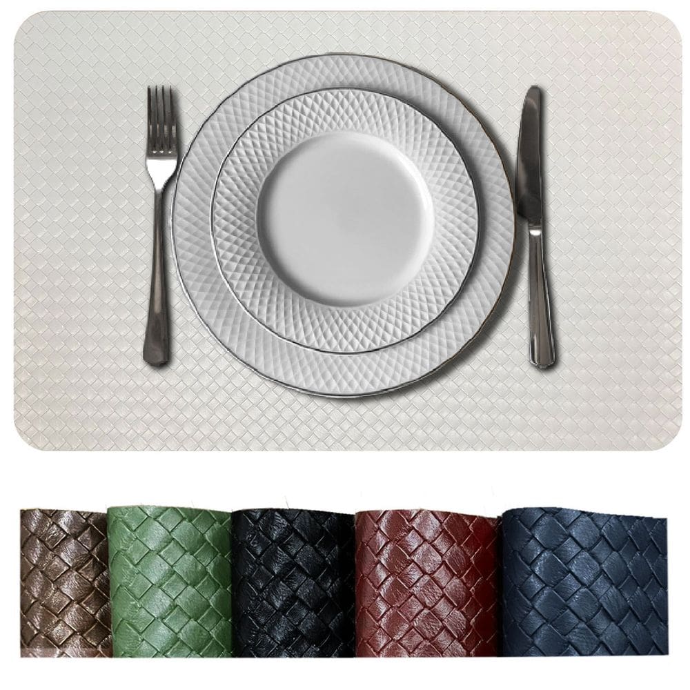 8 Jogo Americano Mesa Posta Luxo Impermeável Pvc Trm Vr