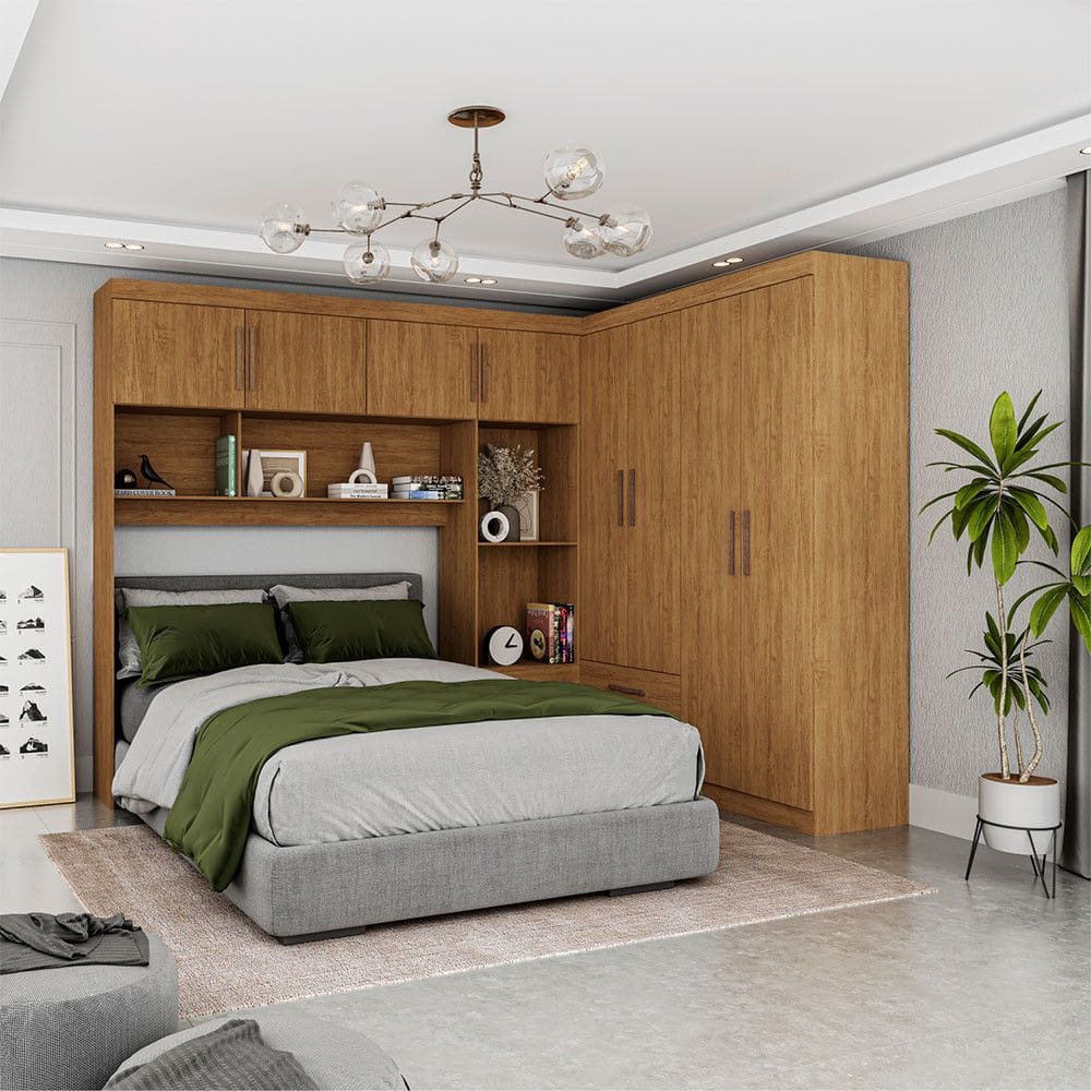 Guarda-Roupa Casal Modulado 4 Portas Hercules 4 Portas 4 Gavetas Carioca Moveis