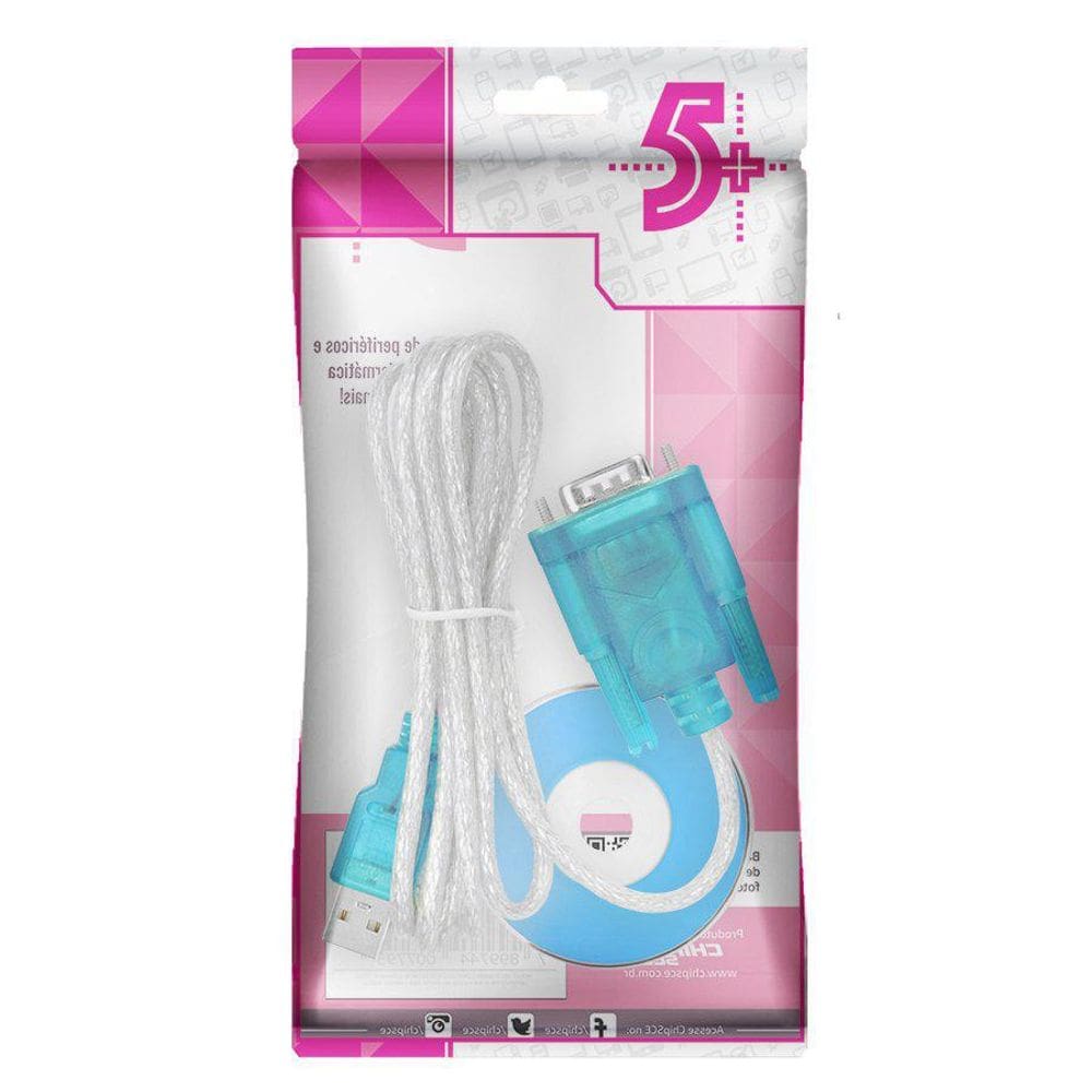 Cabo Usb A Macho + Db9 Cristal 1,5 Metros 018-0062