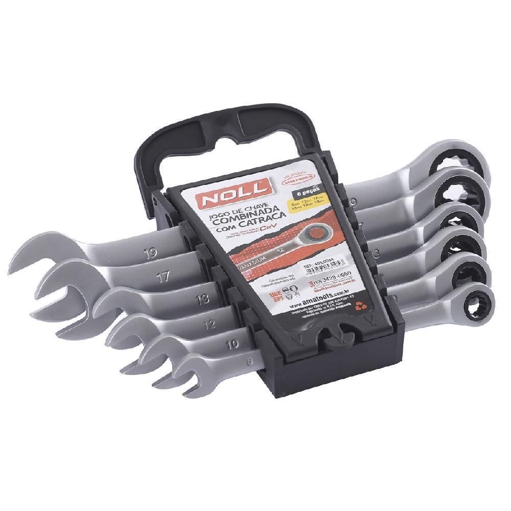 Jogo Chave Combinada Com Catraca 8 A 19 Mm 408,0044 - Noll