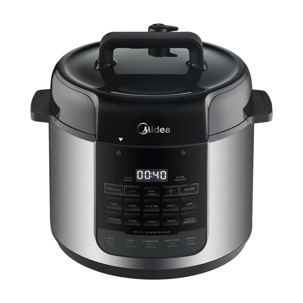 Panela de Pressão Elétrica 5L NutriPro Inox Midea