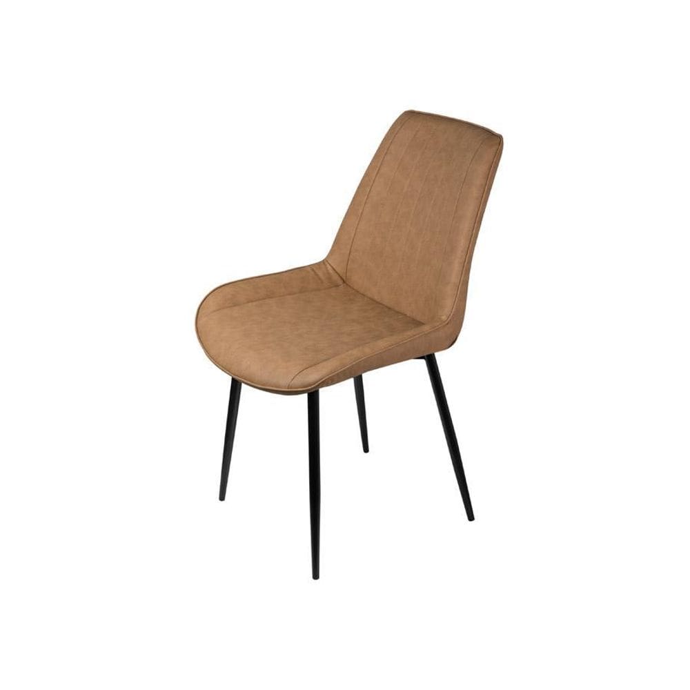 Cadeira Boxbit Volga Base Em Metal Caramelo