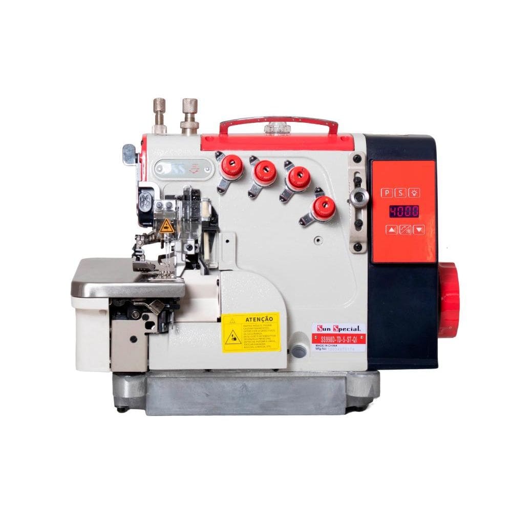 Máquina Costura Industrial Interlock Transporte SuperiorSS998D-TD-5-ST-QI 220V - Sun Special