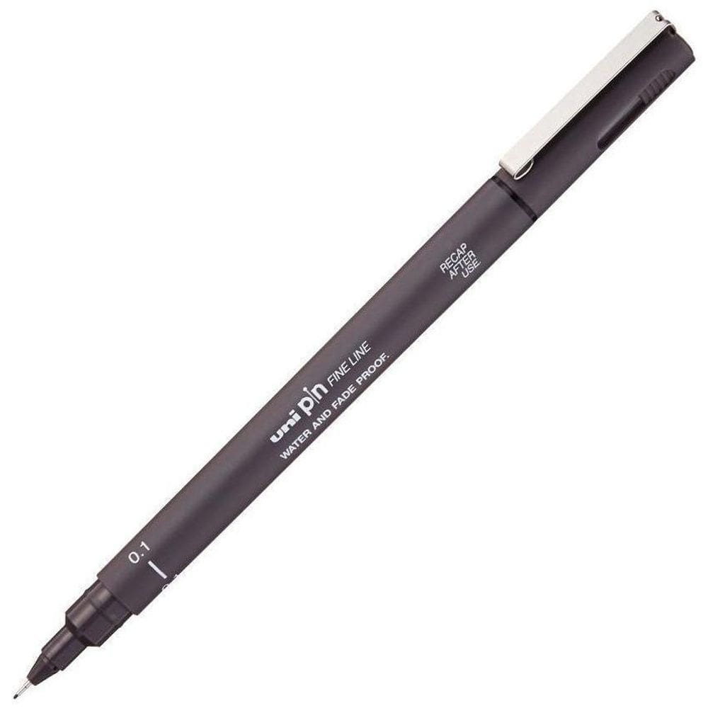Caneta Uni Pin Fine Line Cinza Escuro 0.1Mm Mitsubishi