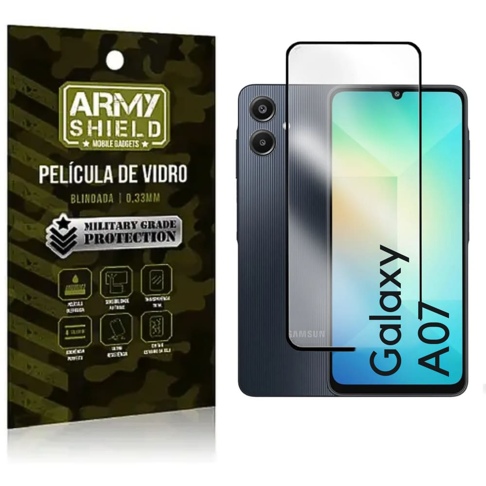 Película de Vidro 3D Para Galaxy A07 Blindada - Armyshield