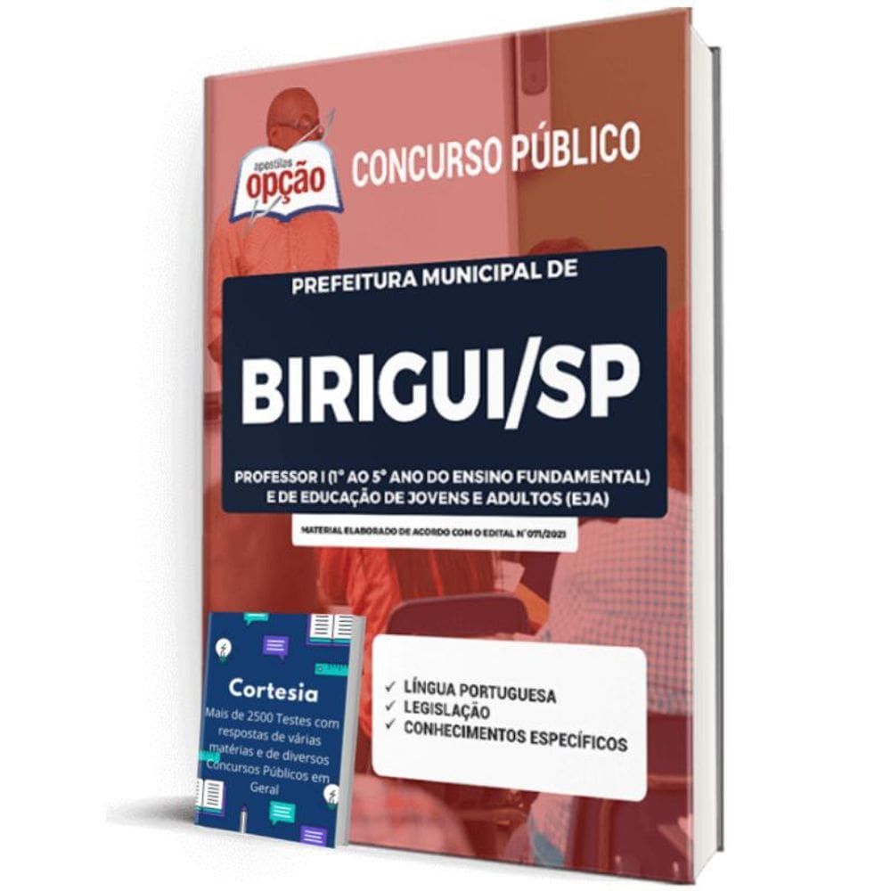 Apostila Prefeitura Birigui Sp - Professor 1 E Educação Eja
