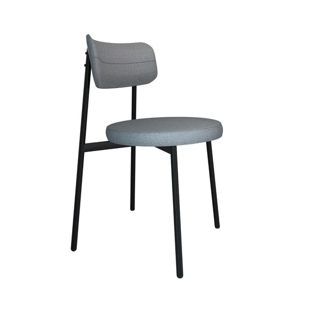 Cadeira Kyta Fixa C-4 Pés 50 X 44,7 X 83,8 Cm. Corriente Cinza Claro Corriente Cinza Claro