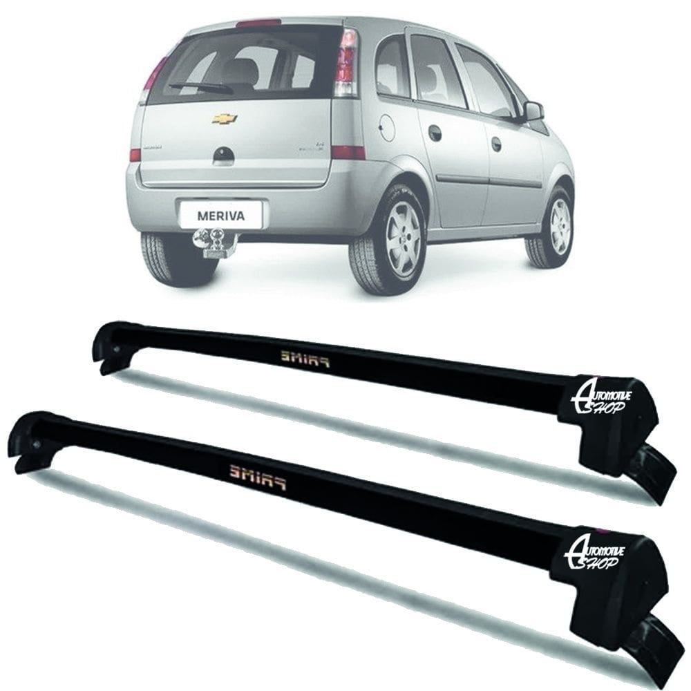 Rack Teto Aluminio Prime GM Meriva 02 até 2012 Preto PR127