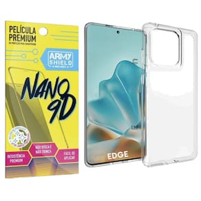 Capa Capinha Para Moto Edge 60 + Pelicula de Cerâmica 9D - Armyshield