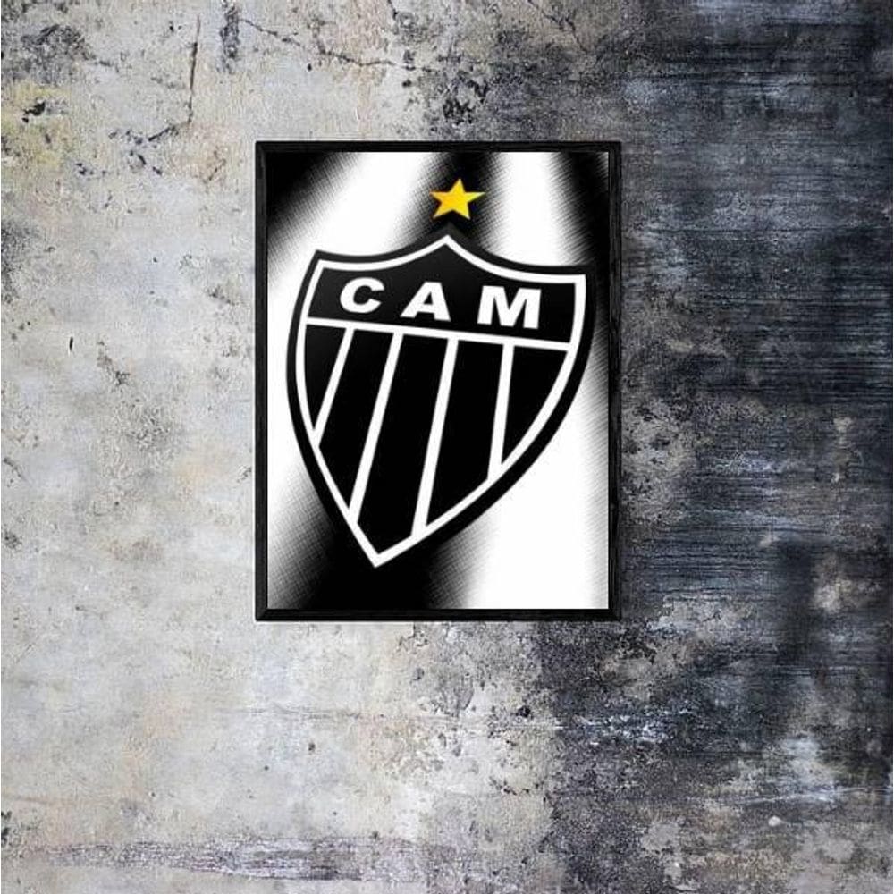 Quadro Decorativo Escudo Projetado Atlético Mg 45X34Cm