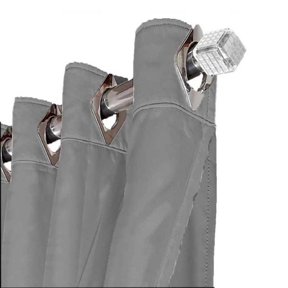 Cortina Blackout Tecido Ana 4,30 X 2,30 Corta Luz Cinza