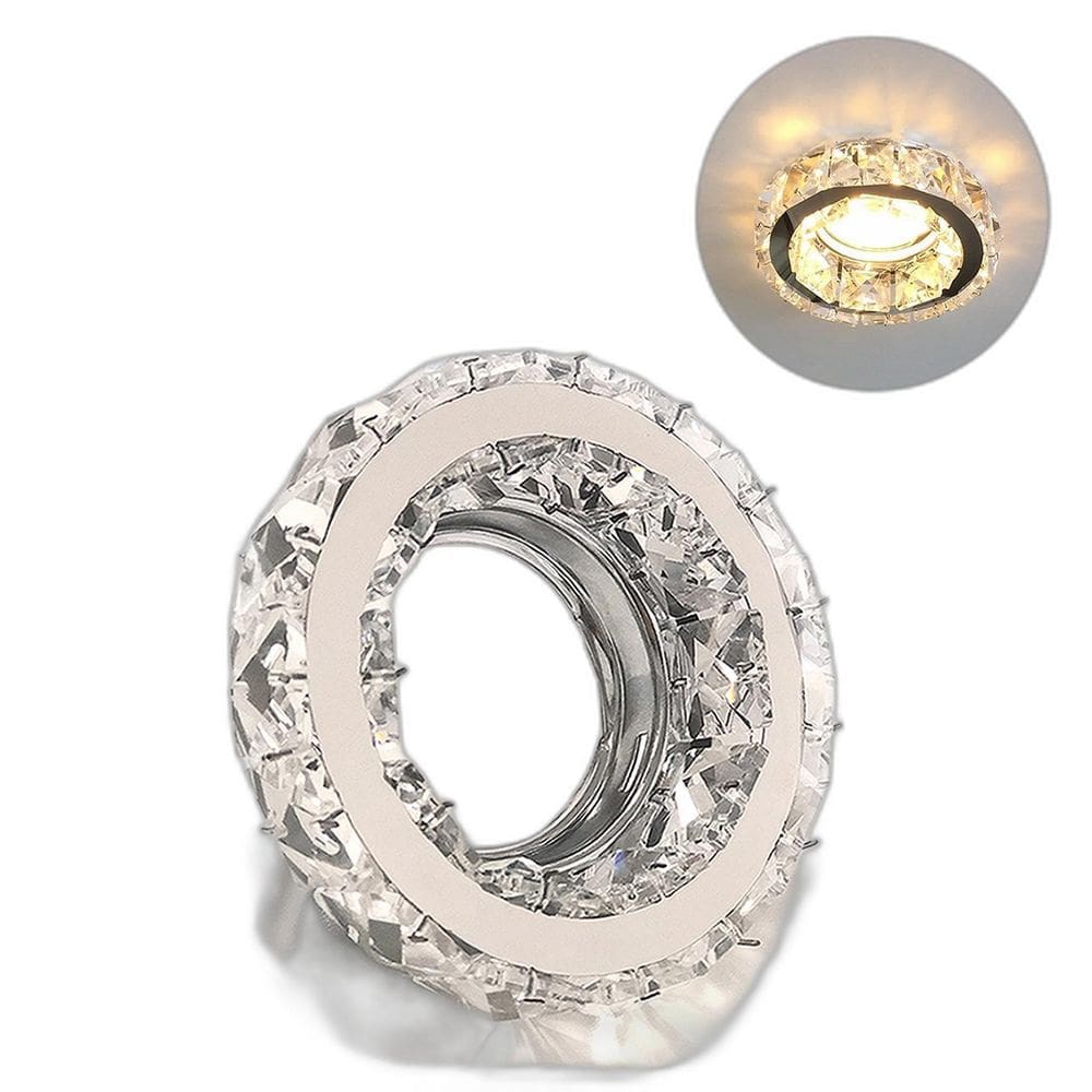 9 Spot De Cristal Embutir Redondo Pastilhas K9 Mr16 Lup70