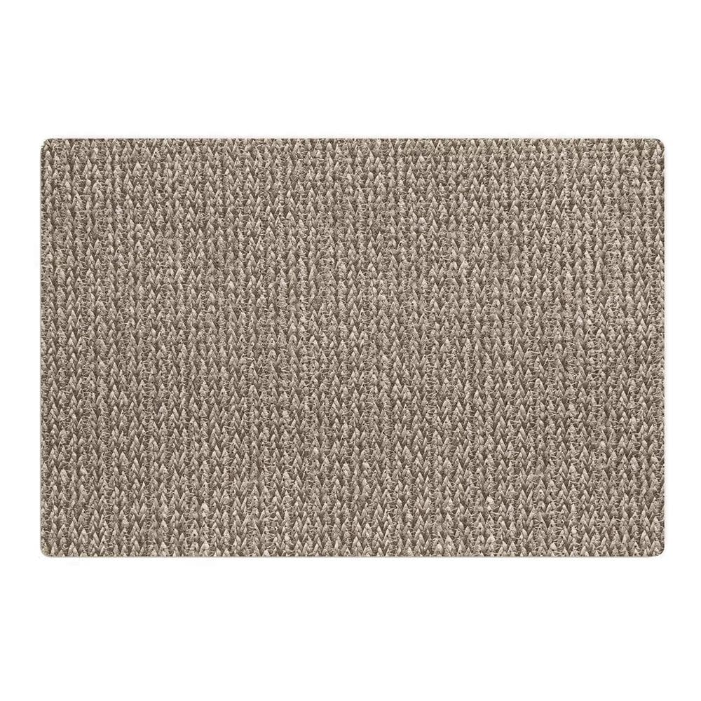 8 Jogo Americano Tricot Marrom - Trançado Impermeável Pvc
