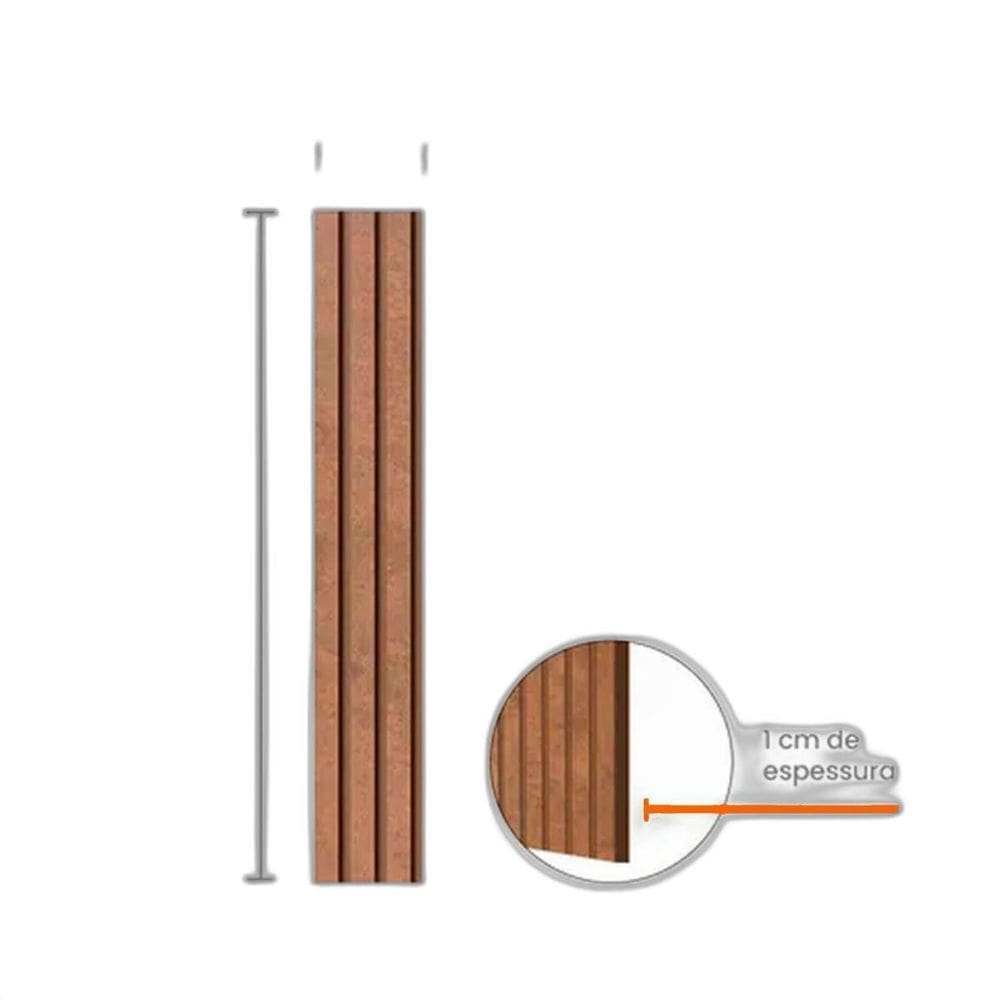 Painel Ripado Eva Laminado Autocolante 10Cm Urban Preto 10M