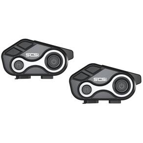 KIT PAR INTERCOMUNICADOR S8X MICROFONE Bluetooth 5.1 CAPACETE EXTERNO MOTOQUEIRO SCSS8X streaming de música
