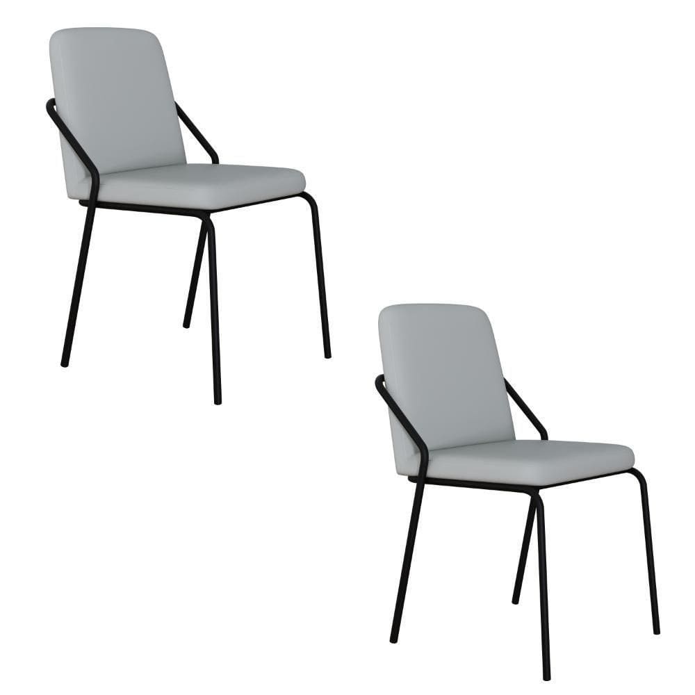 Cadeira Bloom Fixa C-4 Pes S-braco 490x580x850 Mm C-2 Un Off White Courino Saturno Off White