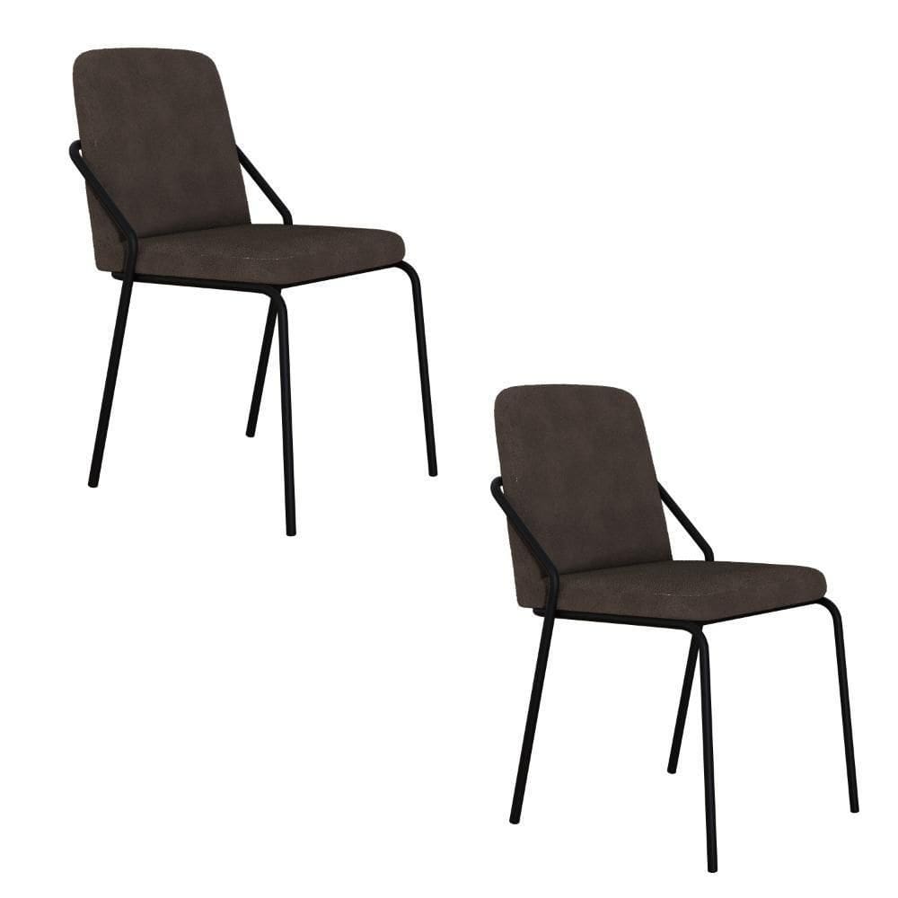 Cadeira Bloom Fixa C-4 Pes S-braco 490x580x850 Mm C-2 Un Boucle Marrom Castor Boucle Marrom Castor