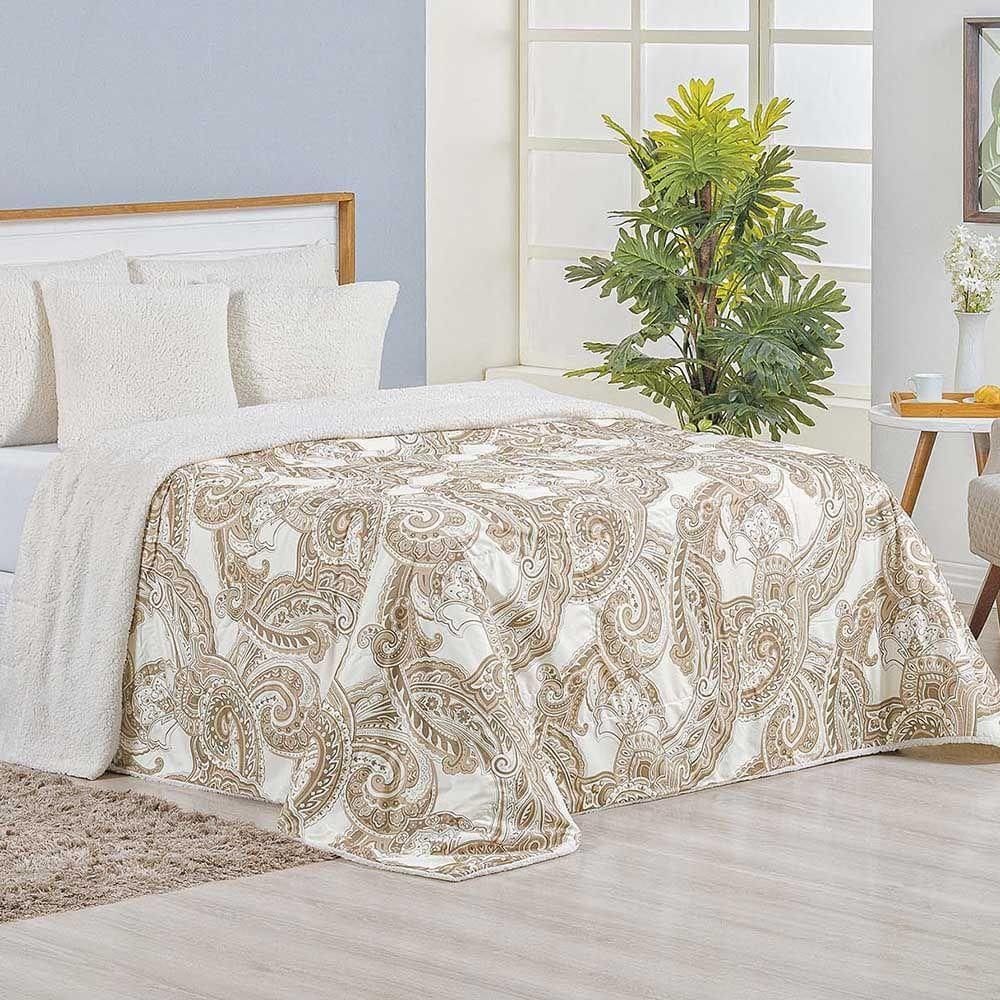 Cobertor Manta Tunes 1 Peça Casal King Manta Sherpa 180 Fios - Malaga - 100% Poliéster