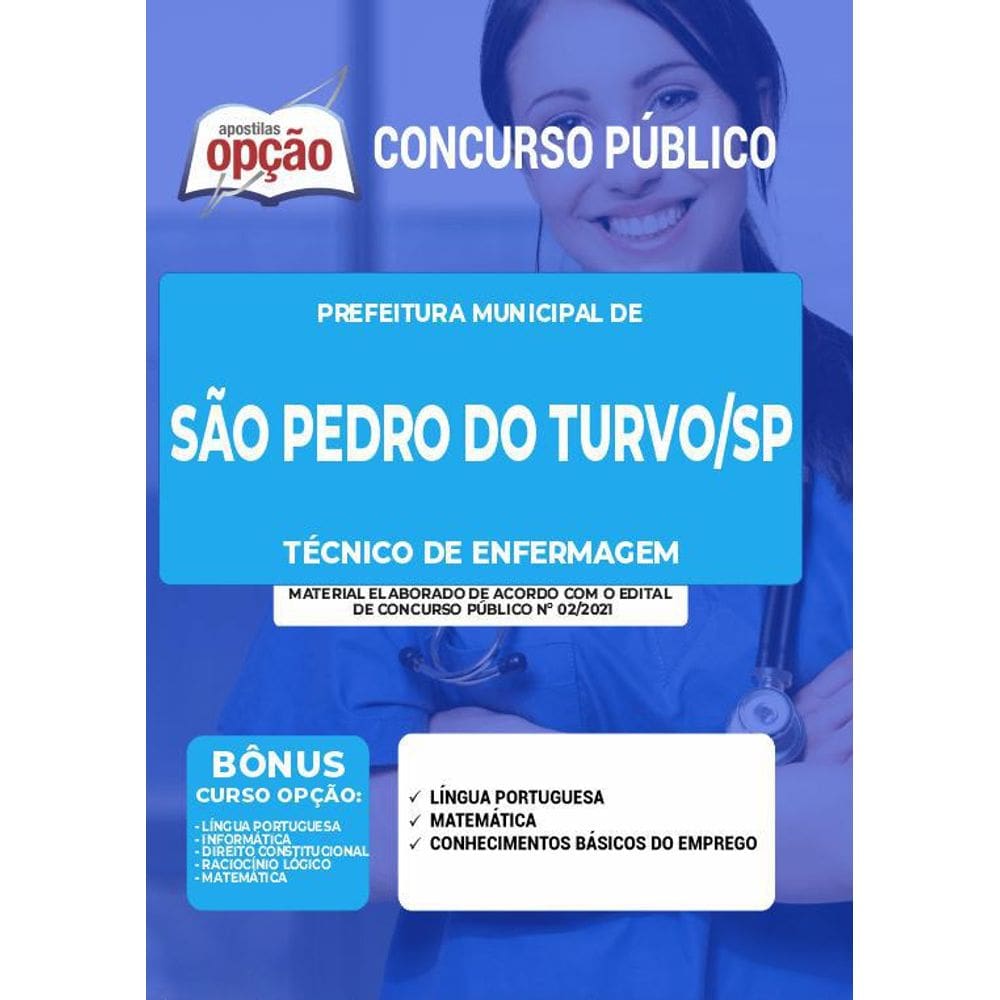 Apostila São Pedro Do Turvo Sp Técnico De Enfermagem