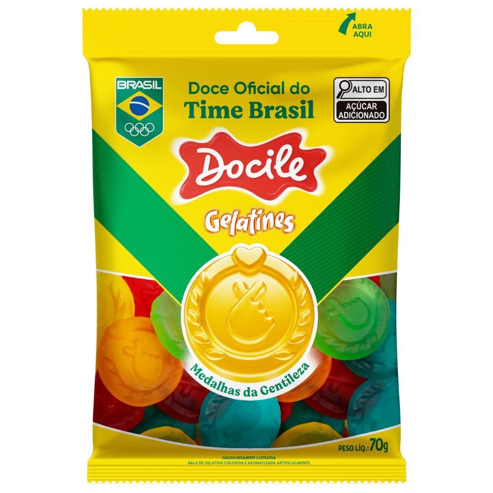 Bala Docile Gelatines Medalhas da Gentileza 70g