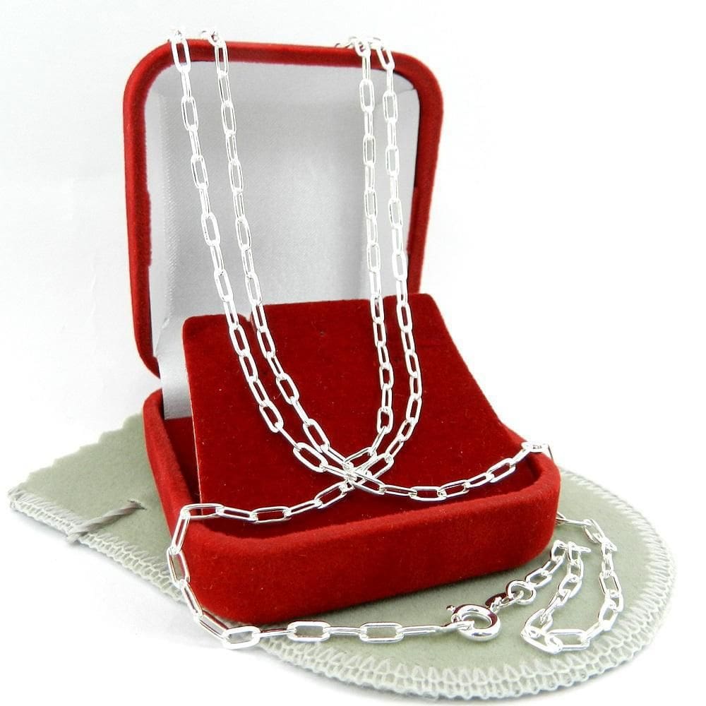 Corrente Masculina 70Cm 2Mm Largura Folheada Prata Cr637